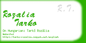 rozalia tarko business card