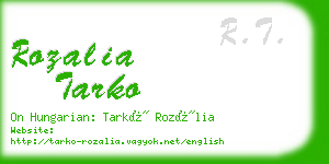 rozalia tarko business card
